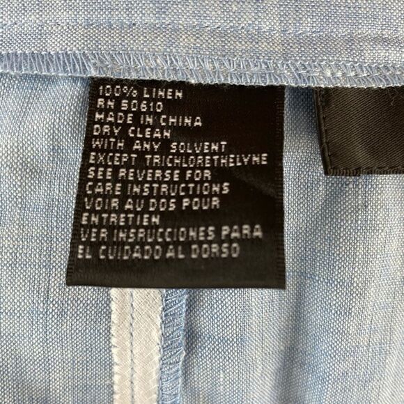 NWT Kasper Light Blue Linen Skirt Size 10 - Picture 7 of 8